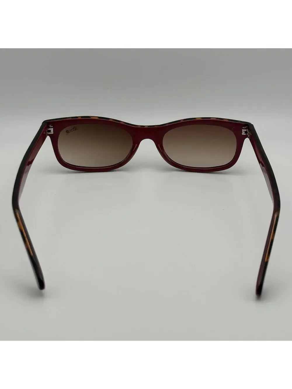 Le TIGRE Rectangular Tortoiseshell Sunglasses Burgundy Arms
